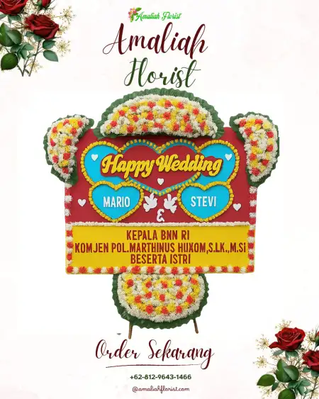 Papan Bunga Pernikahan Tropodo